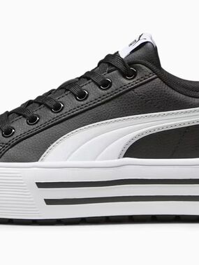 PUMA Women’s Black/White Platform Sneaker 9
